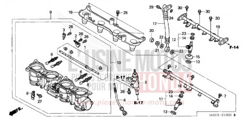 CORPS DE PAPILLON (CBR600RR3/4) CBR600RR4 de 2004